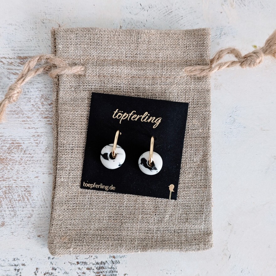 Porzellan-Ohrringe Donut ⋆ 39€