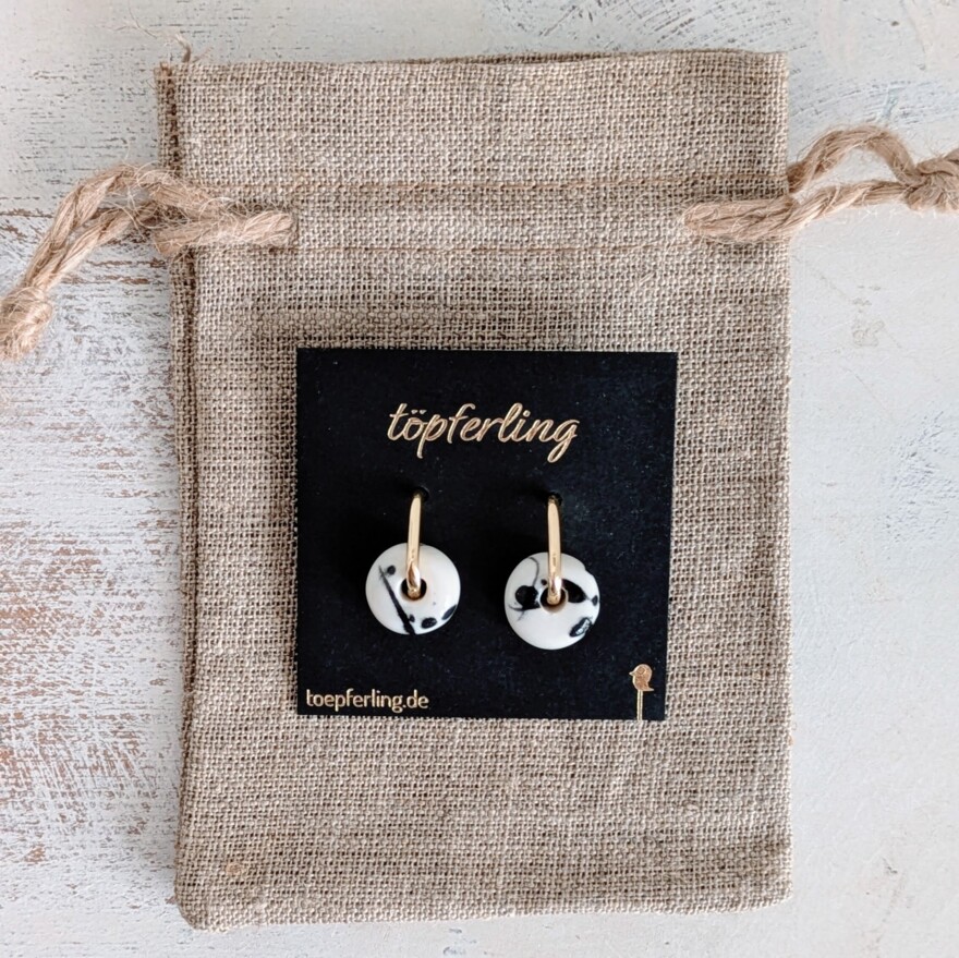 Porzellan-Ohrringe Donut ⋆ 39€